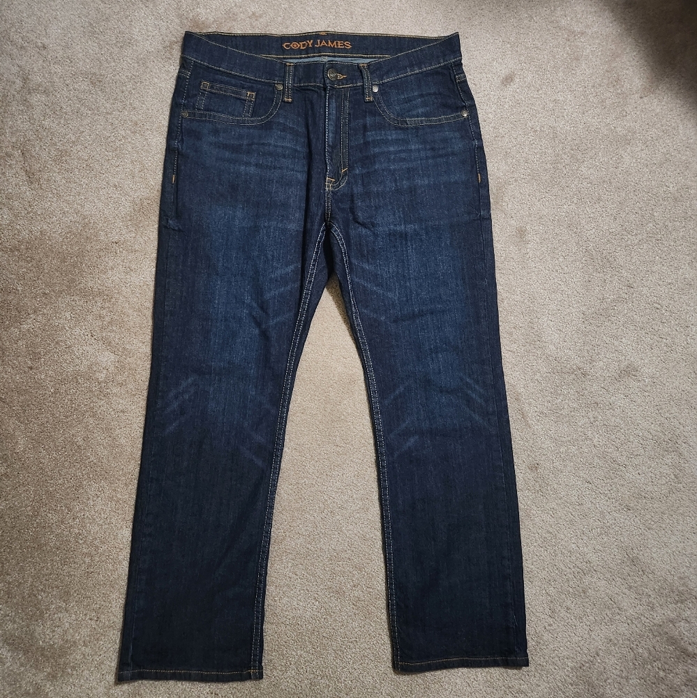 Cody James Men's Straight Fit Jeans - Dark Blue 36x30